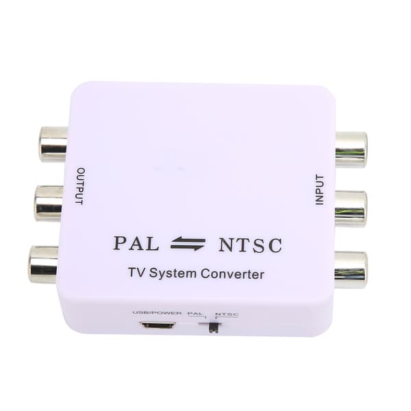 PAL/NTSC Format Converter Mini PAL NTSC Mutual Conversion Adapter for DVD Players/Recorders and Various TV Systems