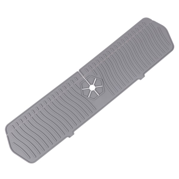 Silikone Vandhane Måtte Vandhane Vandopsamlingsmåtte Køkkenvandhane Sin Grå Gray 35*14.8CM