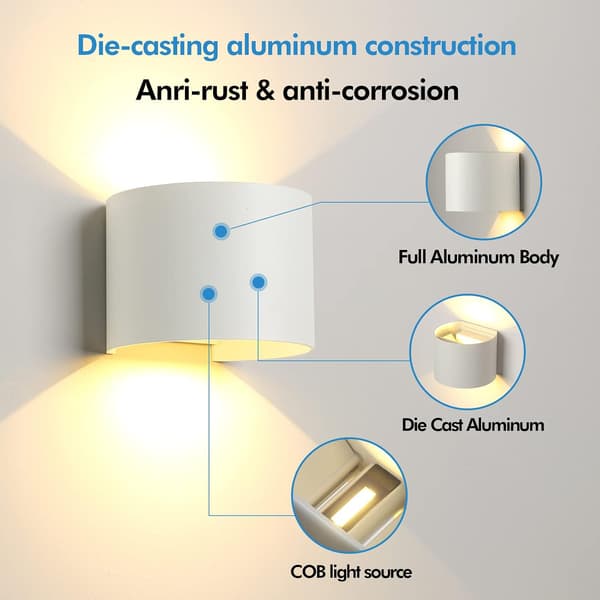 10W LED Wall Lamp Indoor Outdoor Wall Light IP65 Waterproof