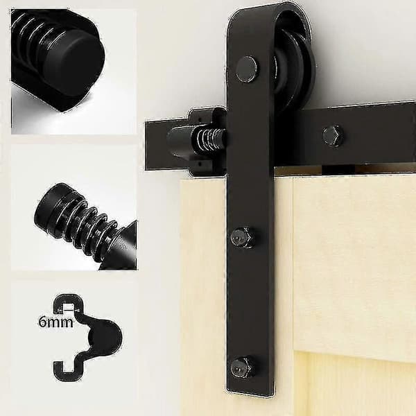 Sliding Barn Door Stop for Track, Easy to Install, Upgraded Adjustable Spring