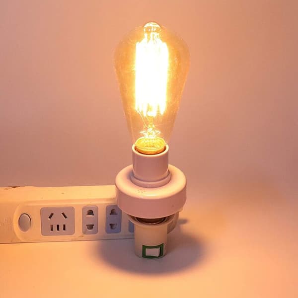 E27 Skrue Trådløs Fjernkontroll Lampeholder Basebryter 220V