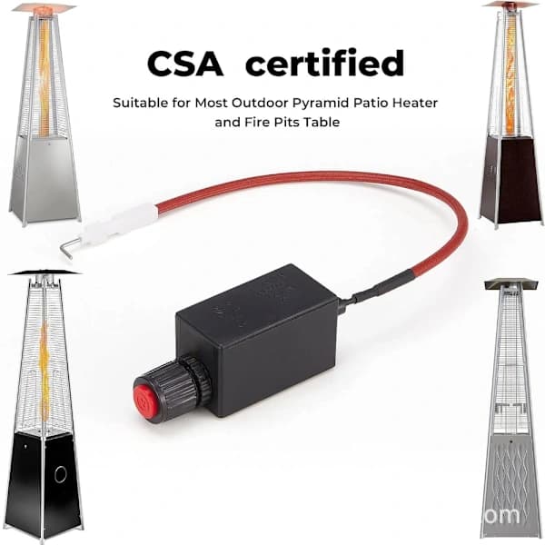 Electronic Ignition Module Replacement Single Outlet Push Button Igniter for Propane Patio Heater Oven and Gas Appliances Black