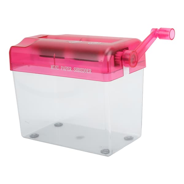 Manual Shredder Fully Transparent Silent Compact Structure Non-Slip Mini Shredder for Office School