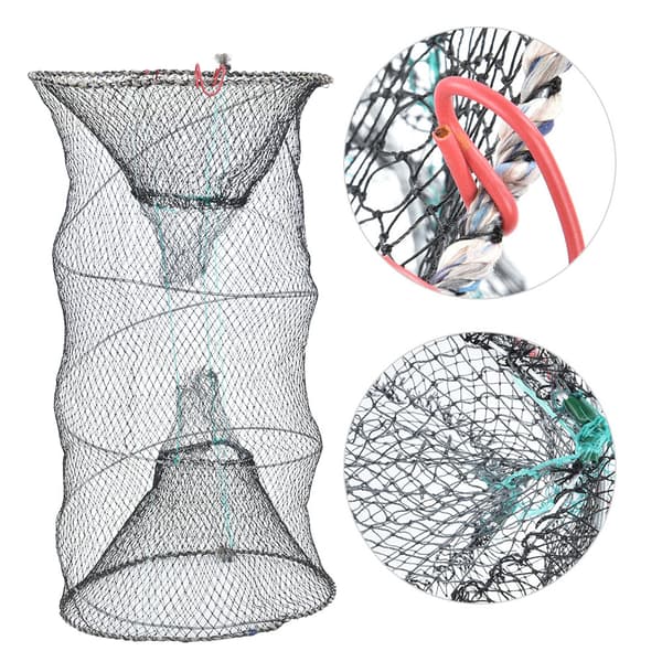Portable Folding Automatic Fishing Net, Bait Shrimp Trap, Crayfish Cage, Lobster Trap Net