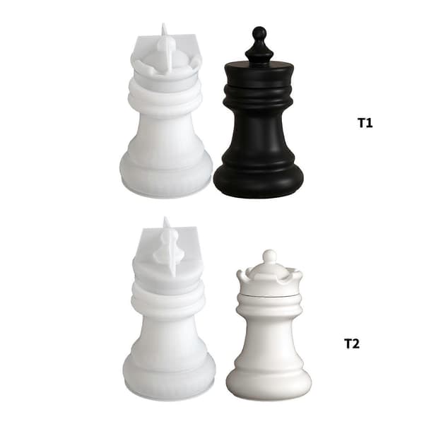 Multifunctional Silicone Mold Chess Shape Candle Holder Molds Candlestick Molds Silicone Texture for Crafts Style 2 Style 2
