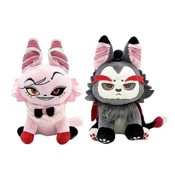 Hazbin Hotel -pehmolelu Husk Meow -pehmonukke DB Grey Grey
