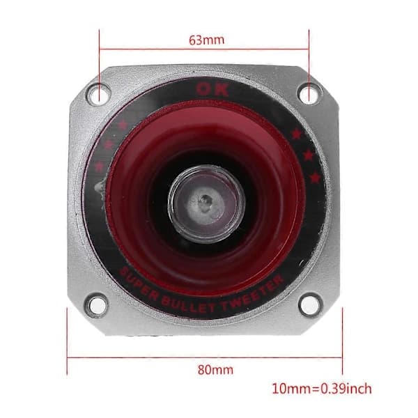 【xj】2 stk. Maks. 100W Piezo Diskanthøjttaler Horn Piezoelektrisk Højttaler Buzzer Diskant Piezo til Hovedhøjttaler Diskanthøjttaler med Farvelampe