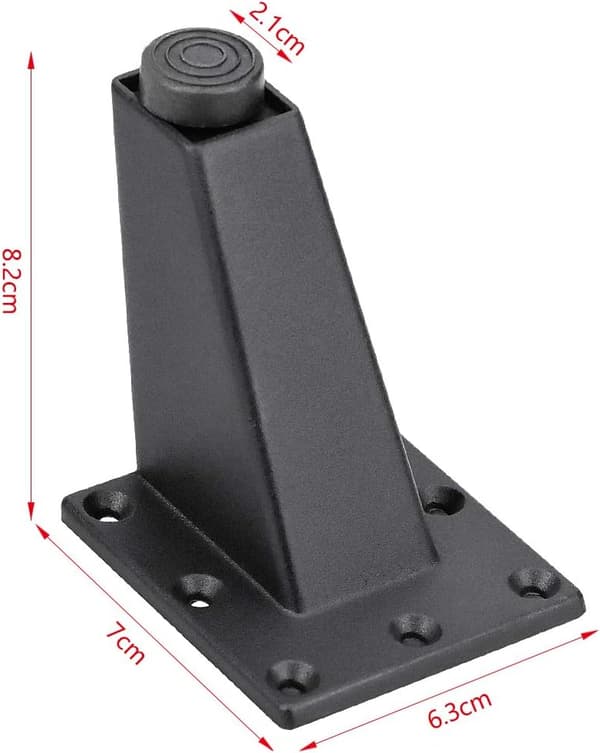 4 justerbara svarta möbelben i aluminiumlegering, triangulära köksfötter, soffbordsskåp, arbetsbänk, vin