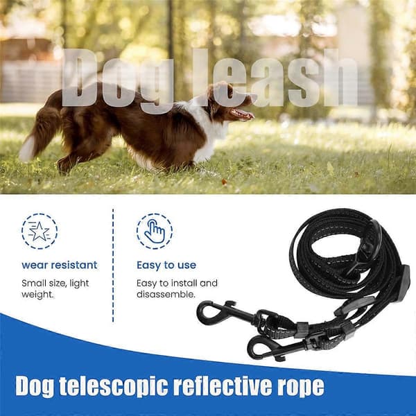 Double Leash for Large Dogs, Adjustable Heavy Duty Nylon Splitter for Two Large Dogs