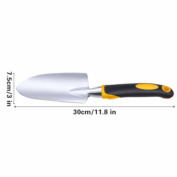 Stainless Steel Garden Spade for Planting, Transplanting, Weeding and Moving (Smooth)