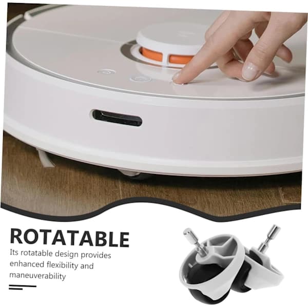 (5×4.5×4.5cm) 2 Set Wheel Robot Vacuum Cleaner Replacement Wheels For Robot Vacuum Cleaner Sweeper Wheels Sweeping Robot Replacement Wheels White ABS 2pcs*2