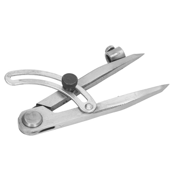 Compass Scriber Lockable Wing Divider Woodworking Metal Scribe Tool Draw Circles with Pen Holder 125mm