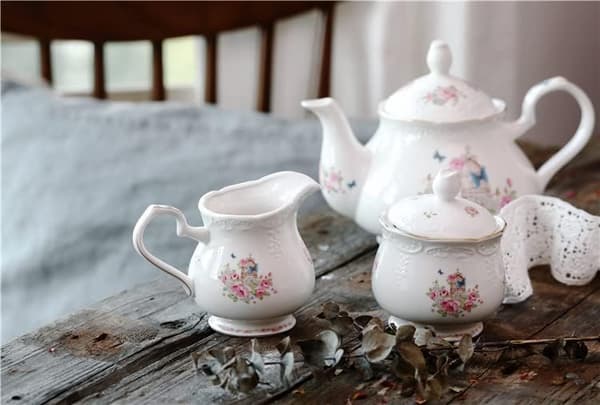 Keramisk Retro Sockerskål Reliefburk Kryddkaffe Servering - Sugar Bowl