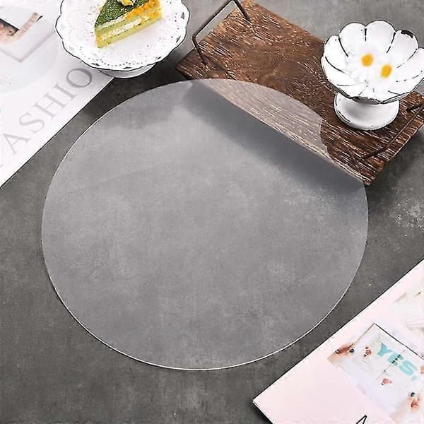 Practical Round-Edged Cake Tray, Non-Stick Transparent Acrylic Cake Base for Serving Cakes