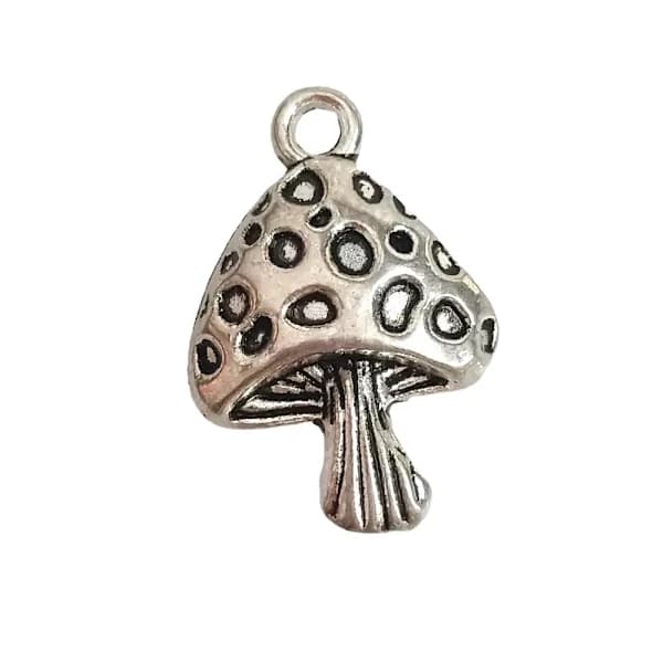 100 st antika silversvampberlocker Vintage svamppärla