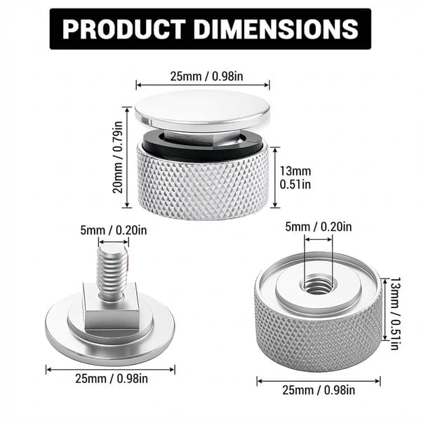 8-pack svetshjälmsfästen i aluminiumlegering med halkfri silikon -