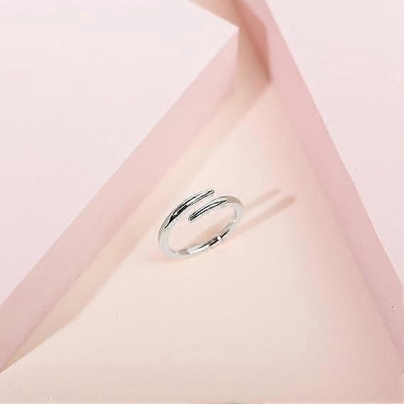 14K gullbelagt åpen twist evighetsring for kvinner (hvitt gull-7)