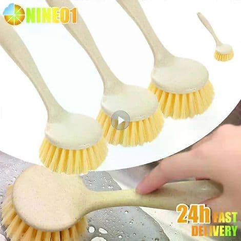 Multifunctional Kitchen Cleaning Brush with Long Handle, Suitable for Pots and Pans