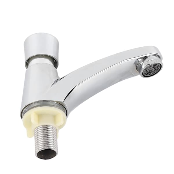 Time-Delayed Basin Faucet Copper Alloy Push Button Water Saving Tap for Home Kitchen Bathroom Hotel