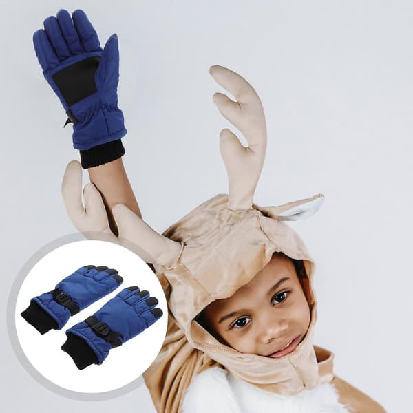 Vanter til Vinter Skiløb Børn Varme Vanter Tykke Vanter Børn Vinter Vanter Ski Tilbehør Blå 25X10CM Blue 25X10CM