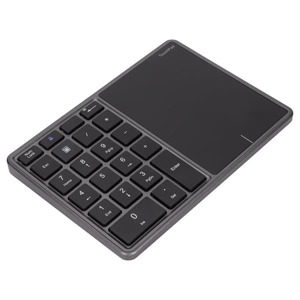 Trådlös numerisk knappsats Touchpad Design 22 tangenter 2.4G Dual Mode Anslutning Typ C Gränssnitt Bärbar Dator Tangentbord Grå 0.1 0.1