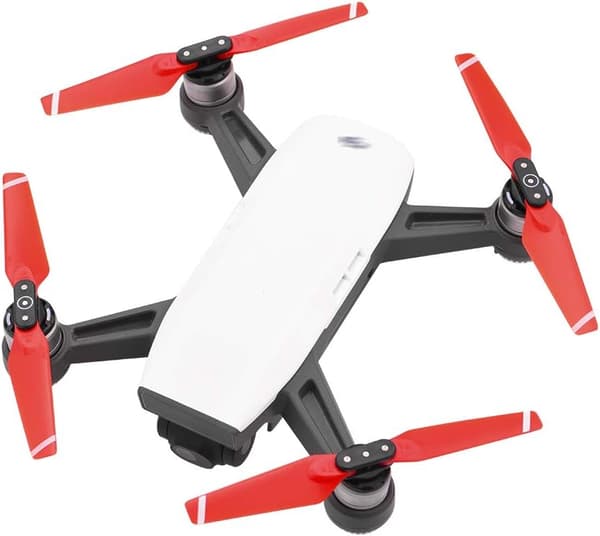 8 stk propeller for DJI Spark Drone, 4730F hurtigutløsende sammenleggbare bladpropeller for Spark, blå og rød