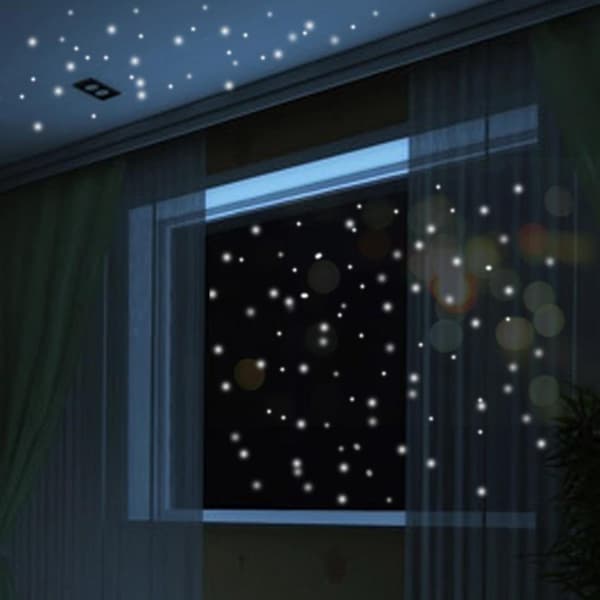 Glow-in-the-dark wall stickers / Children's room / Ceiling and wall decoration / Starry sky / Dots