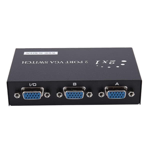 2x 1920x1440 VGA Switch 2-ind-1-ud 2 Port Delingsswitch Switcher Splitter Boks