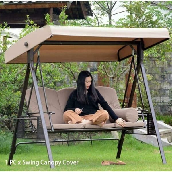 Beige Replacement Cover for Swing Chair, 3-Seater Replacement Cover