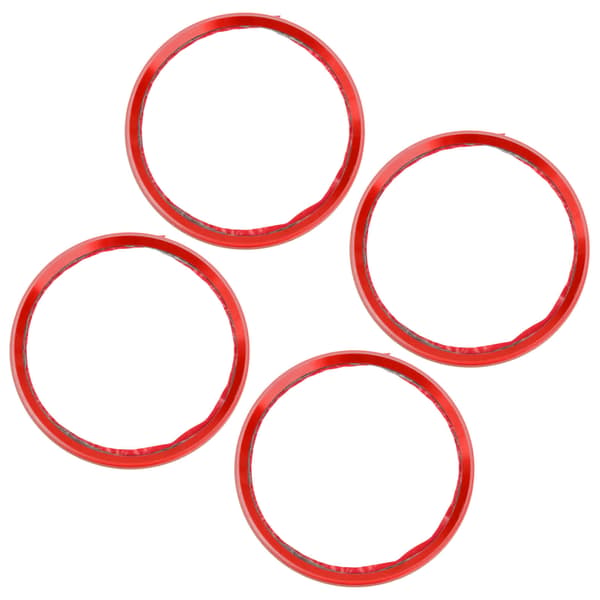 4 stk. hjulnavsring centrisk dekorationsafstandsstykke i aluminiumslegering til bilmodifikation, rød