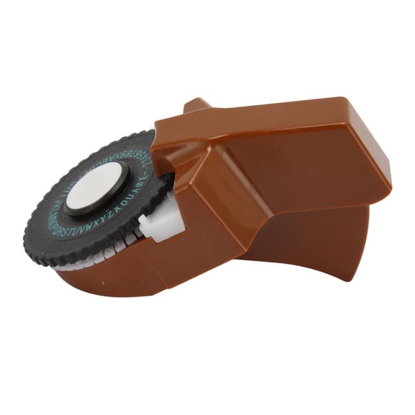 Embossing Label Maker Multifunctional Portable Embossing Label Machine with 2 Rolls of Tape for Home and Office Brown
