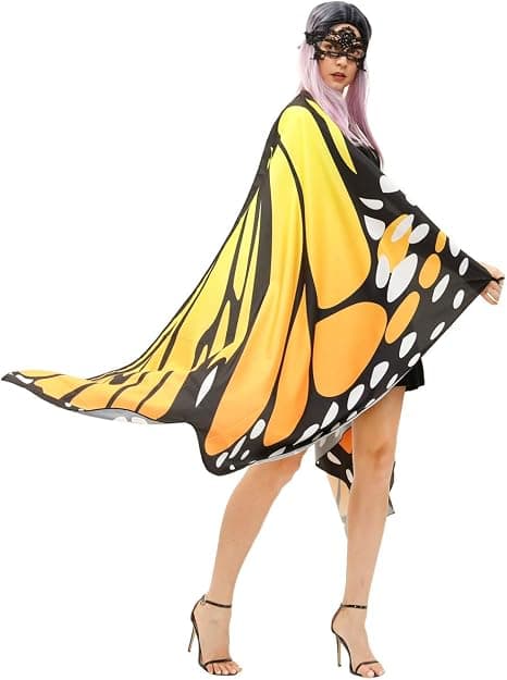Sommerfuglevinger Kostume Voksen Halloween Sommerfuglekappe