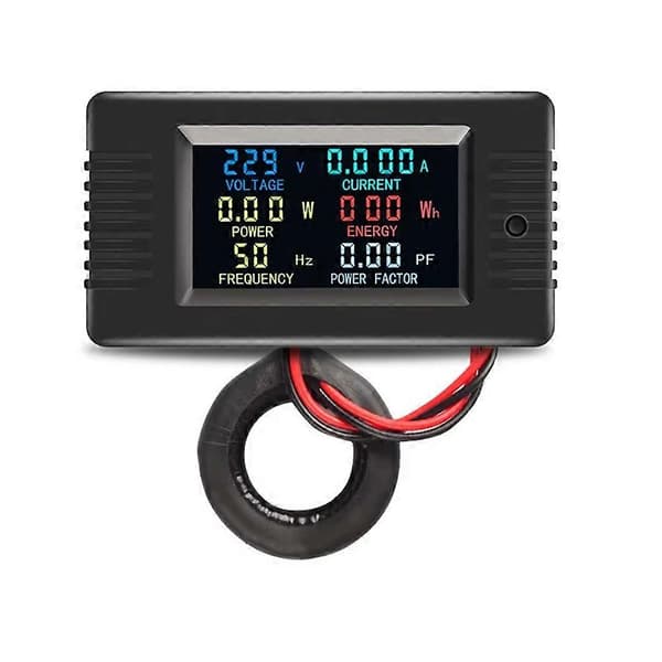 PZEM-022 Digital Smart Energy Meter Simple LCD Screen Color Display 6in1 Voltmeter Kwh Meter Power Meter+Coil CT 100A