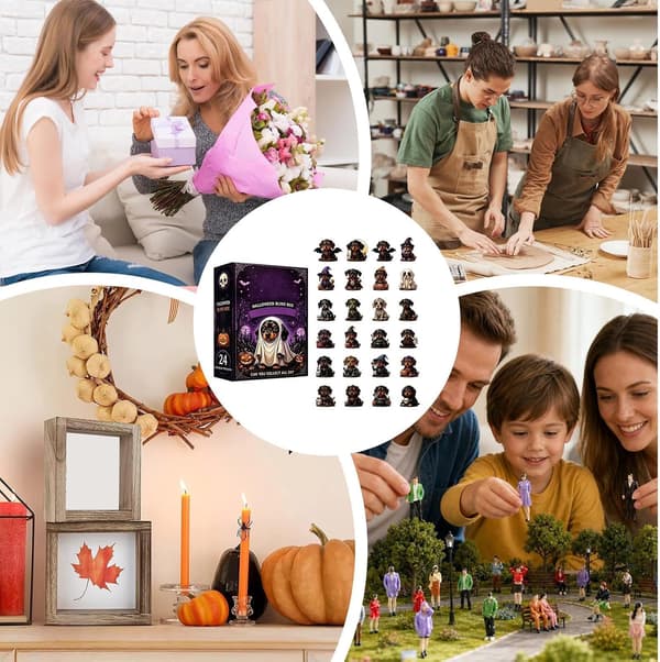 Julekalender Halloween Gravhund kalender nedtælling 24 dage -