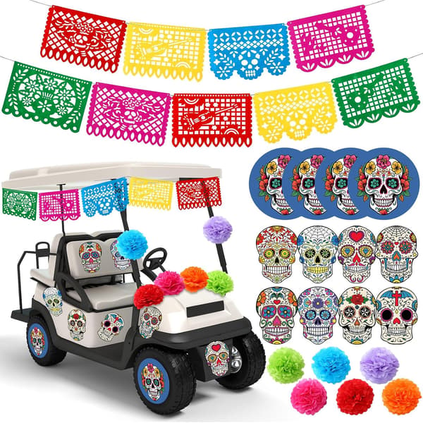 19 stk Day of the Dead Golfbilpynt Dia De Los Muertos -