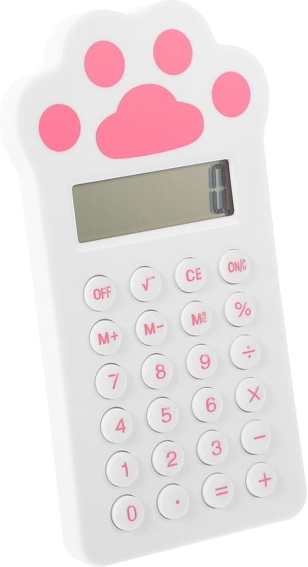 Mini digital kalkulator med LCD bærbar liten lommekalkulator for hjemmekontor klasserom skrivebordskalkulator