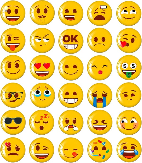 Emoji Magnet Køleskabsmagnet (30 Emoji Magneter)