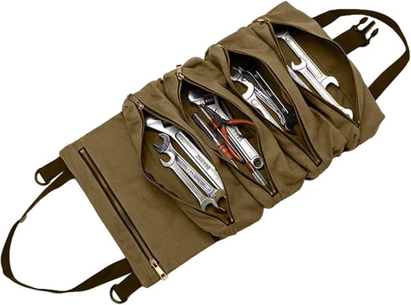 værktøjsruller-organizer, skruenøgle, værktøjsopbevaring, 900D khaki - Khaki