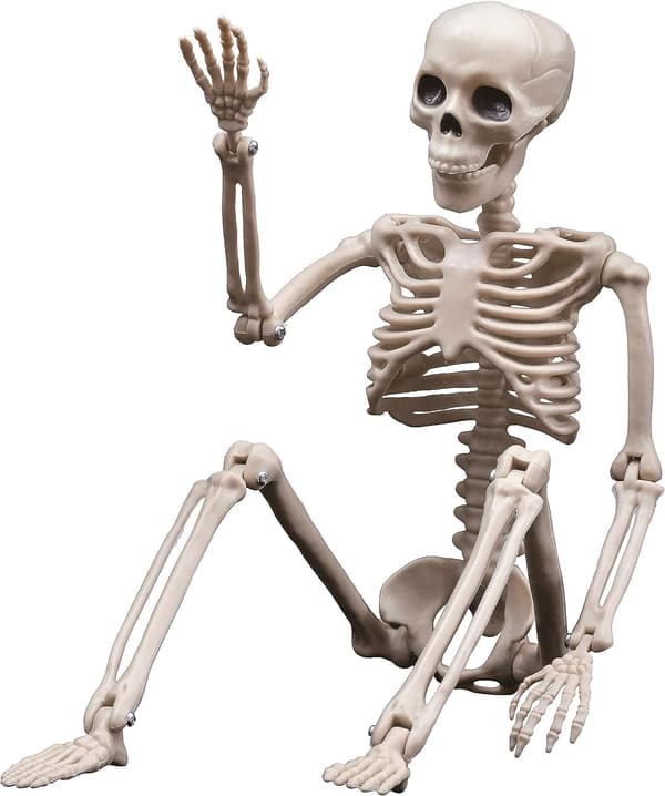 Halloween-skalledekorasjon med bøyelige ledd