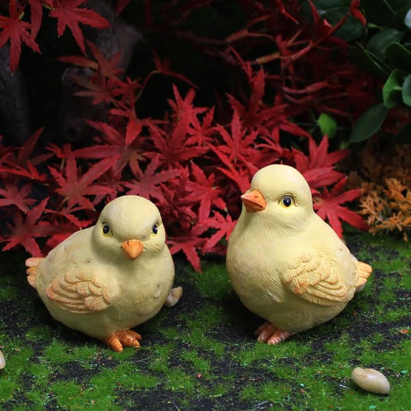 3 Chicken Garden Sculptures and Statues, Easter Decorations, Resi