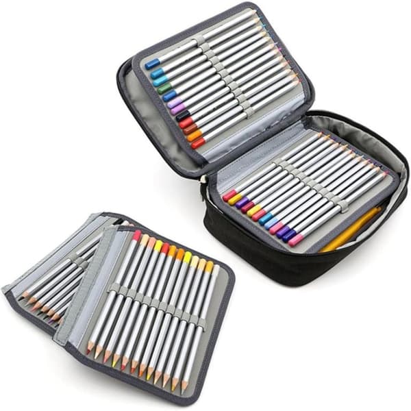 Penalhus med stor kapacitet – 22,9 cm, 72 rum, organizer -