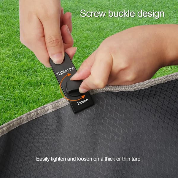 Tarp Clips, 30-pack Nylon Tent Clip, Adjustable for Camping, Awnings, Sleeping Bags, Black