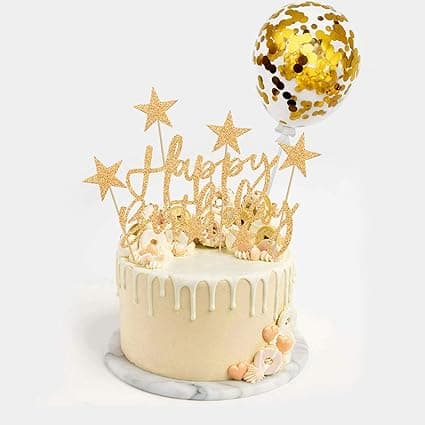 Gylden fødselsdagskage Topper (1 år), Piger Rosaguld Ballonkage E E