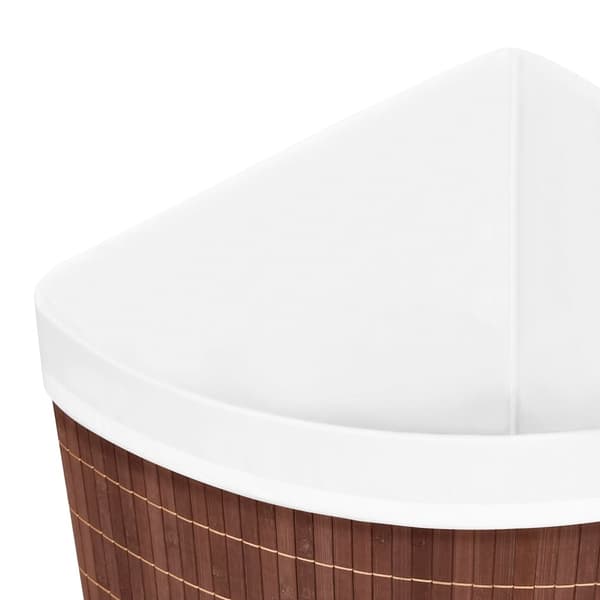 vidaXL Kulmapyykkikori bambu ruskea 60 l ruskea Brun brown