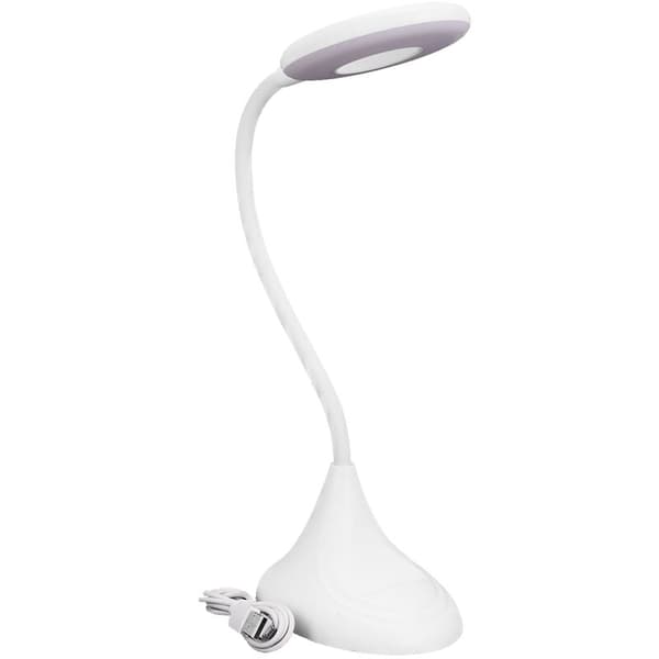 LED-bordlampe Øyebeskyttelse Skrivebordslampe Trykkbryter Dimmer Litiumbatteri USB-lading Bordlampe Hvit