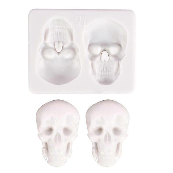 Halloween Dødningehoved Silikoneform DIY Lys Duftende Bageform Bakke Gaver -NMAOV