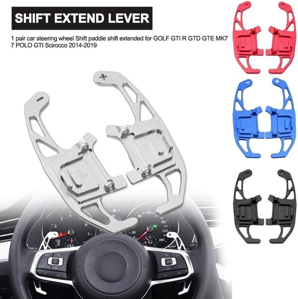 Robust Aluminum Shift Paddles (Silver) for Golf 7 R-line (2015-2019 models), Golf 7 GTI (2015-2019 models)
