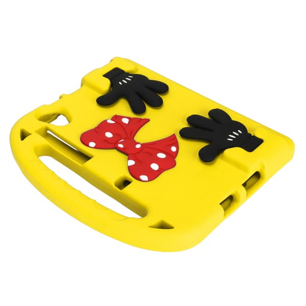 Kids Tablet Case for TAB M10 for Galaxy TAB S6 for MatePad Precise Cutout Adjustable Angle Non-Toxic Cartoon Tablet Case Yellow
