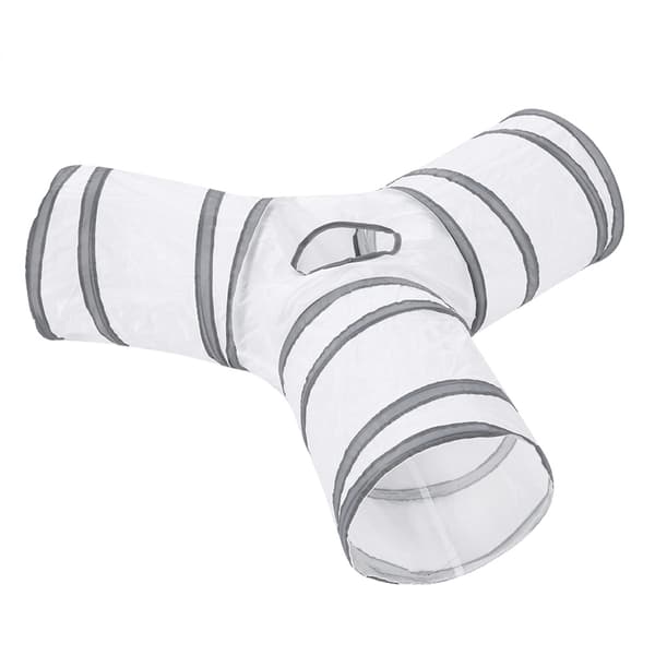 Foldable 3-Way Cat Play Tunnel Toy Indoor Outdoor Pet Interactive Training Toy 01#