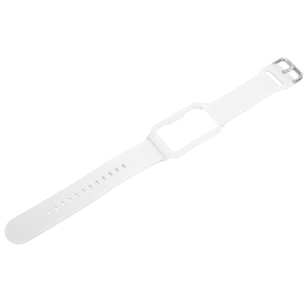 Watch Strap with Case 20mm Waterproof Soft Silicone Adjustable Size Lightweight for OPPO Free White + White Case